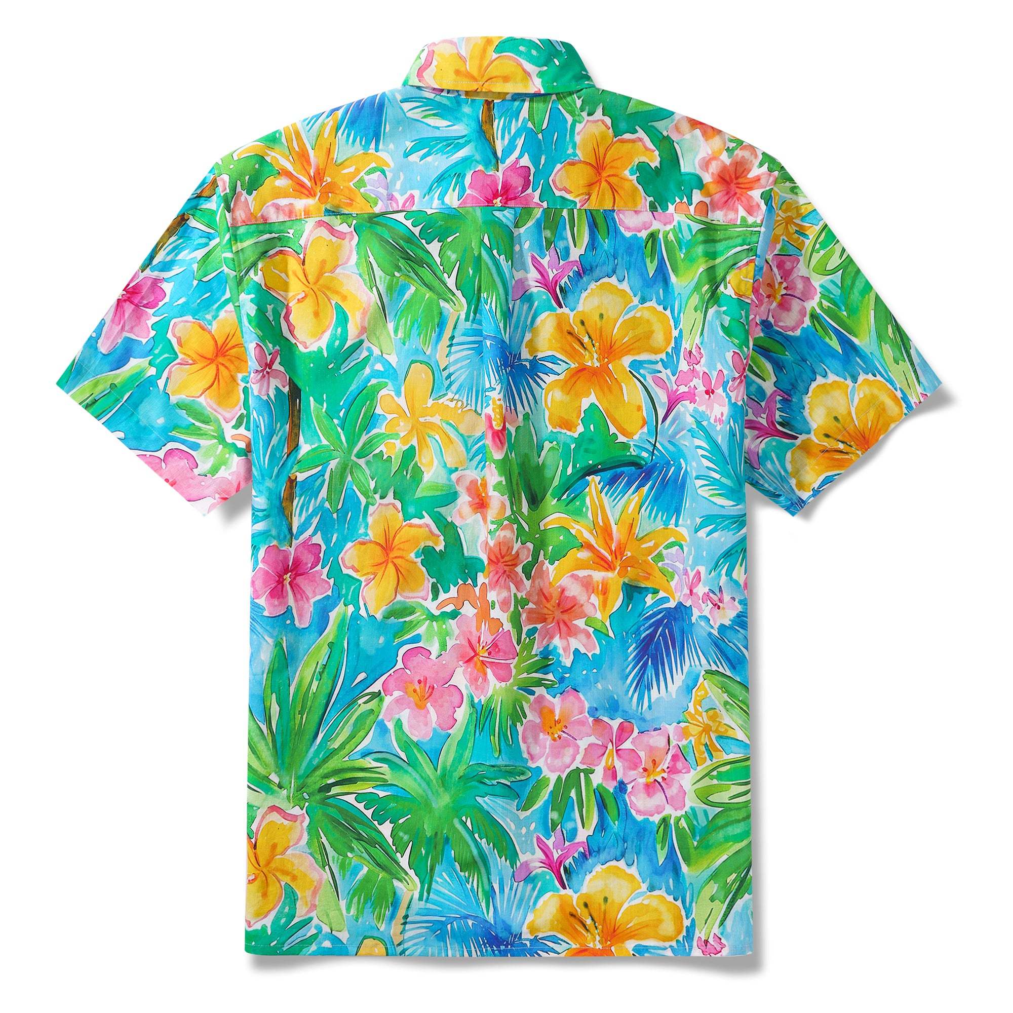 Vacation Hawaiian Shirt 100% Cotton Men's Colorful Short Sleeve Button-down Aloha Shirt Get Ready For Vacation