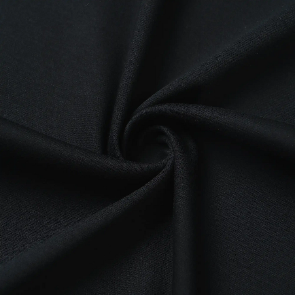 100% Pima Cotton Black Short Sleeve Crew Neck T-shirt Solid Color Basic
