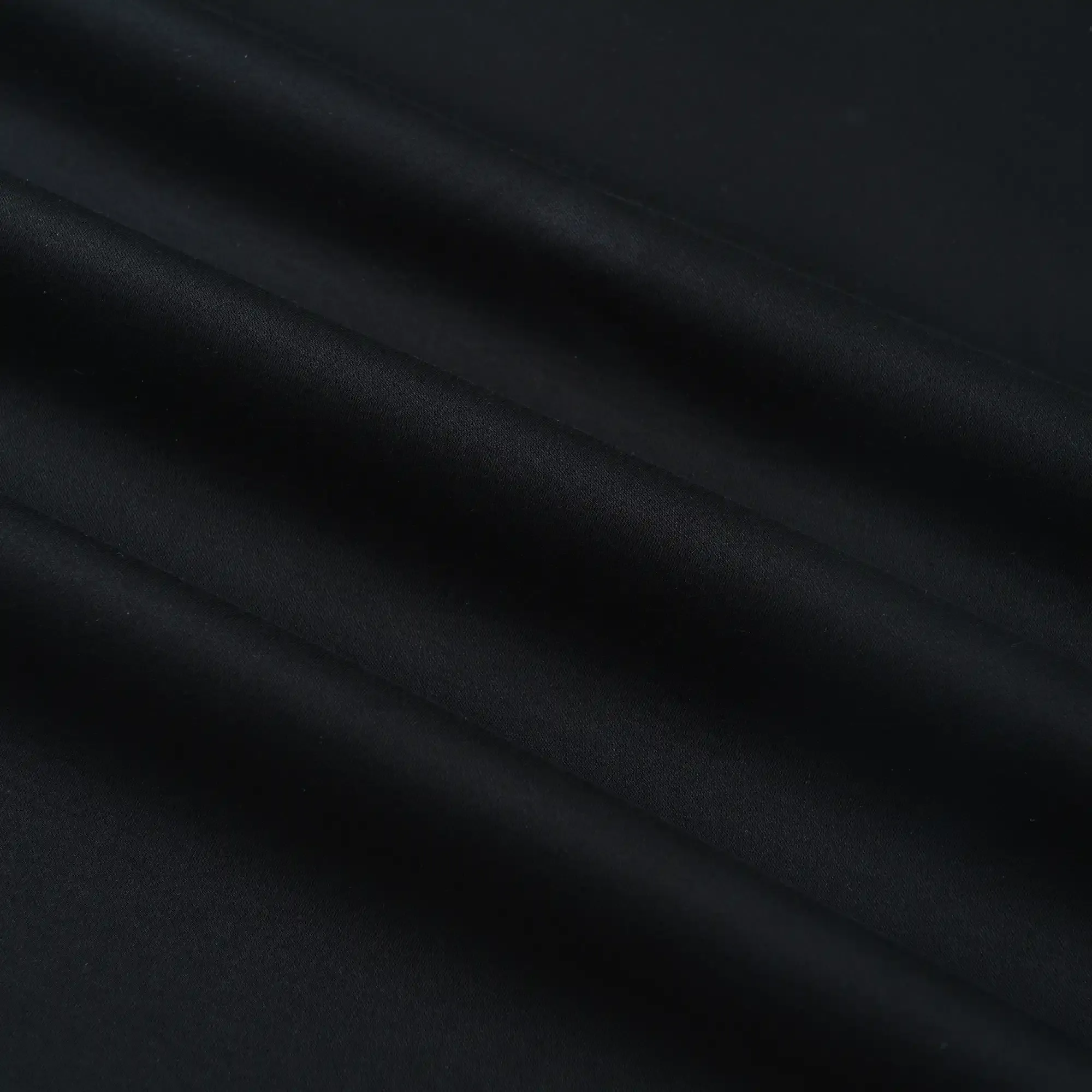 100% Pima Cotton Black Short Sleeve Crew Neck T-shirt Solid Color Basic