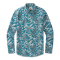 Koi Dance in the Clouds 100% Cotton Men's Aloha Hawaiian Long Sleeve Button-down Shirt