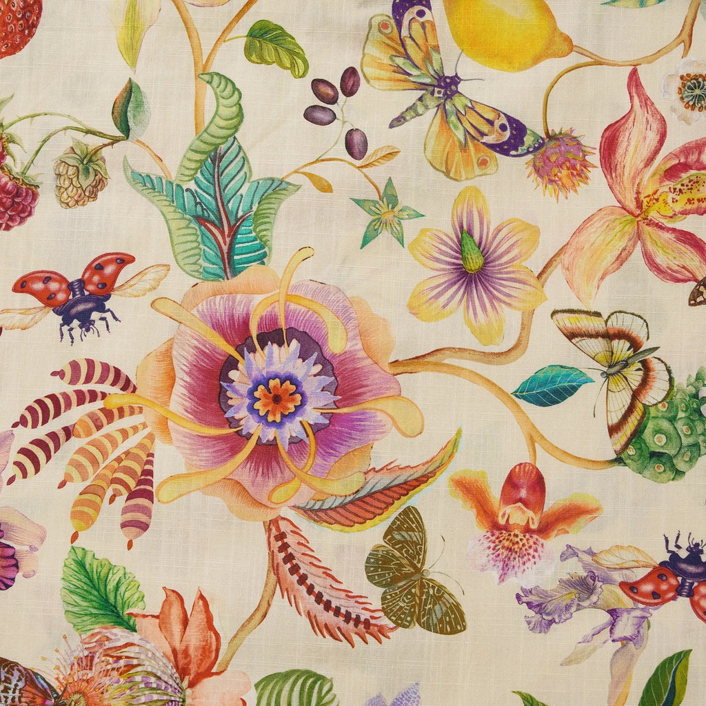 Men's Hawaiian Shirt Short Sleeve Button-down 100% Cotton Beige Aloha Dreams Of An Exotic Garden