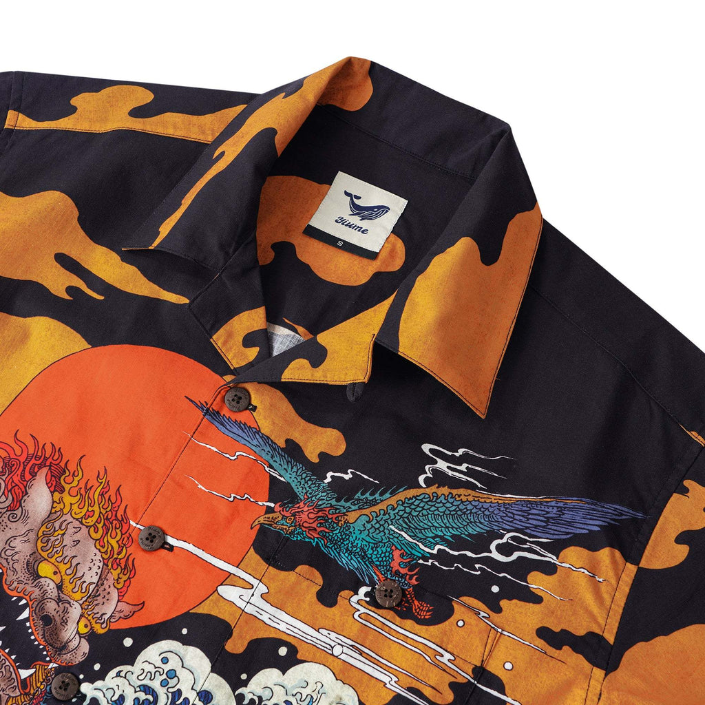 Japanese Ukiyo-e No. 5 By RLoN Hawaiian Shirt for Men Short Sleeve Camp Collar Shirt