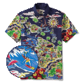 Men's Hawaiian Shirt Short Sleeve Button-down 100% Cotton White Aloha Hawaiian Vibes