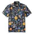 Men's Hawaiian Shirt Short Sleeve Button-down 100% Cotton Beige Aloha Owl's Secret Garden