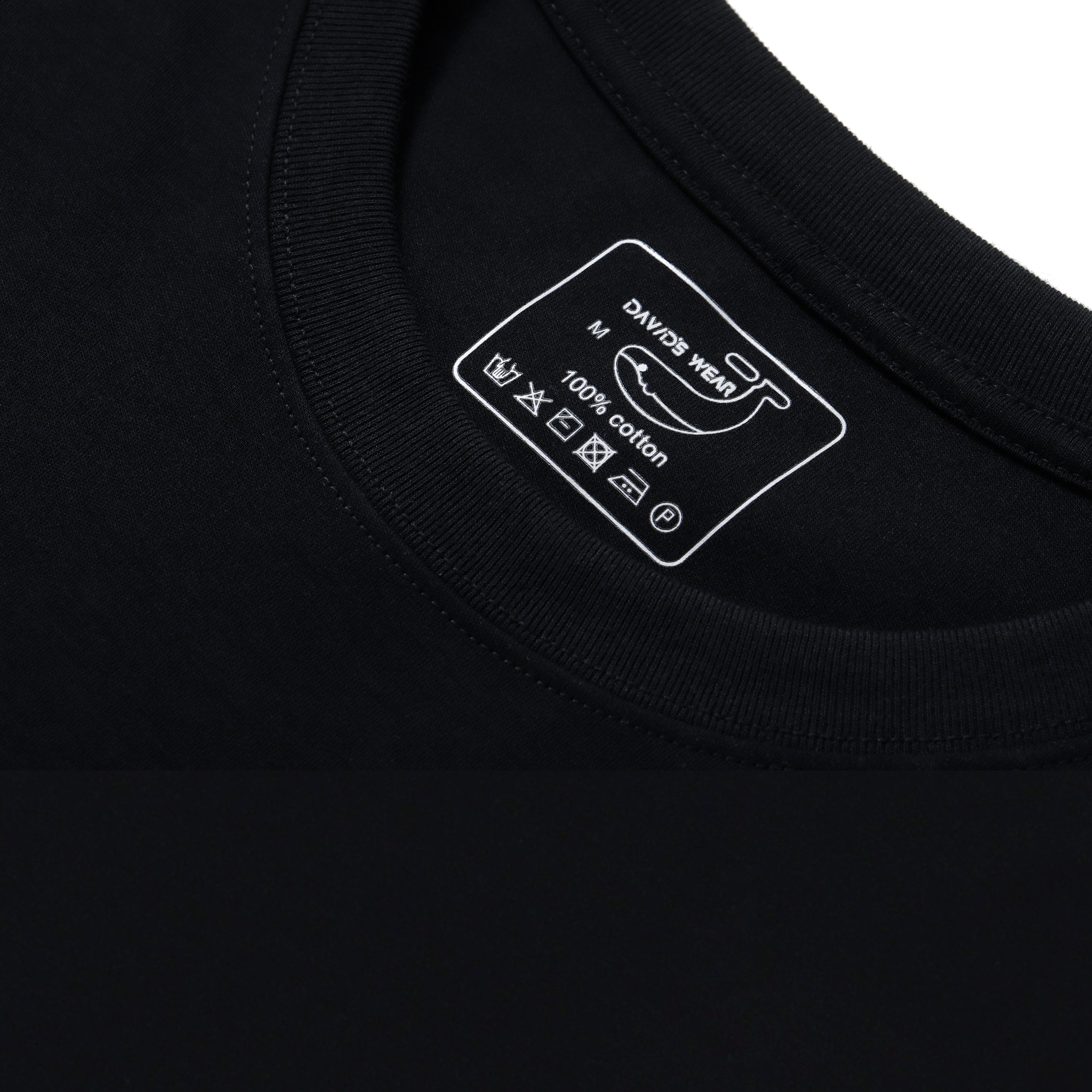 Stain-proof Crew Neck Black Short Sleeve Basic Tee Shirt Stain-proof Basic Tee Black