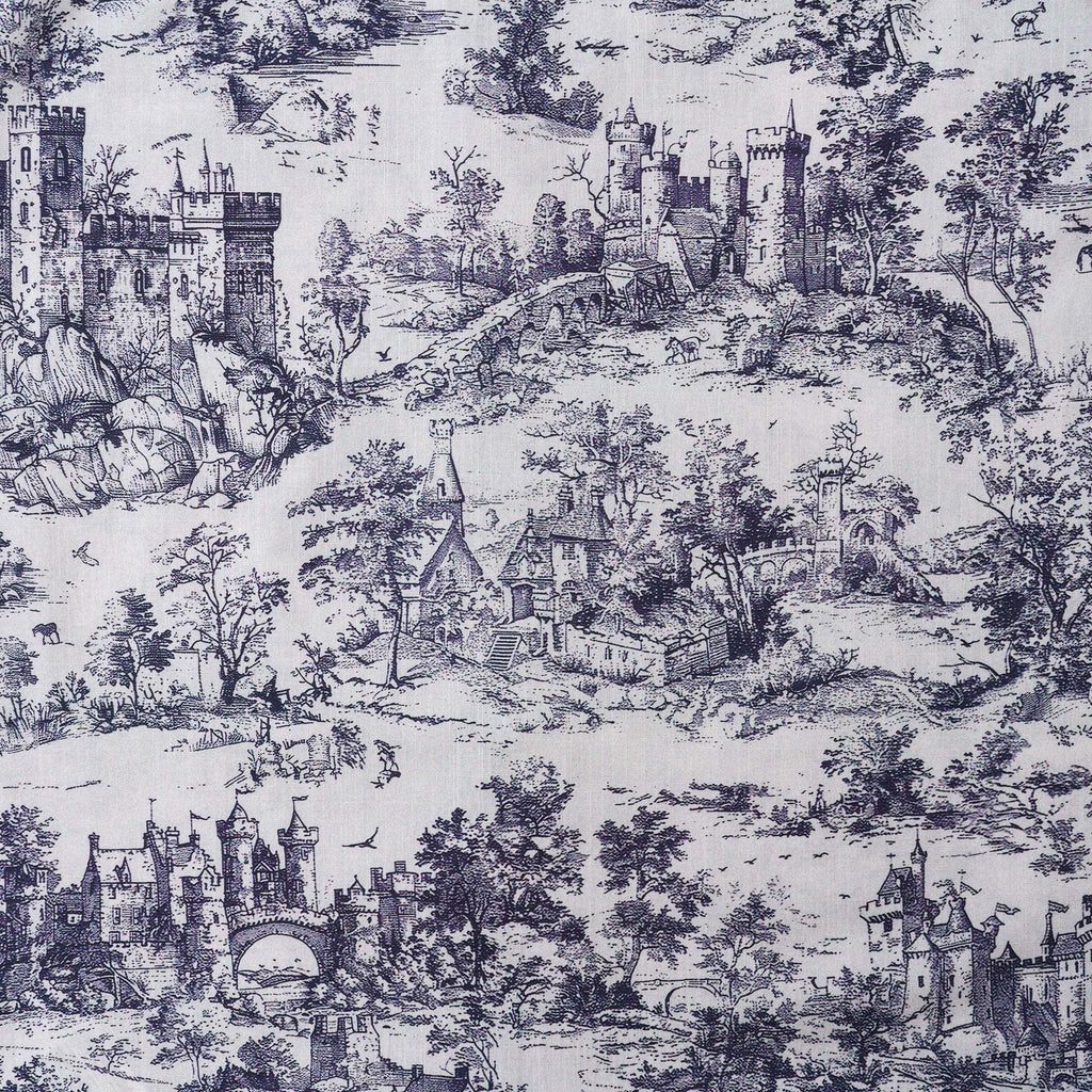 Men's Toile de Jouy Toile Shirt Landscape Hawaiian Shirt Resort Wear Shirt Short Sleeve Button-down White Aloha Shirt