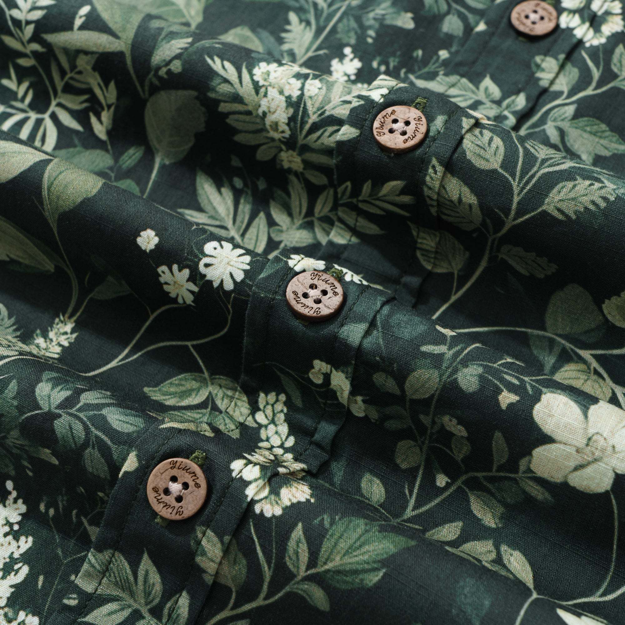 1950s Green Hawaiian Shirt For Men 100% Cotton Button-down Short Sleeve Tropical Shirt
