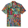 Men's Hawaiian Shirt African Print Shirt 100% Cotton Short Sleeve Camp Collar Aloha Savanna Rhythm