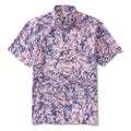 Men's Hawaiian Shirt Short Sleeve Button-down 100% Cotton Aloha Pink Oasis  By Feanne Pink Oasis By Feanne